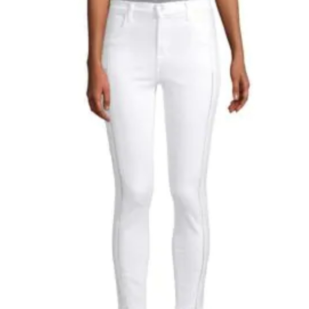 NWT J Brand Alana white ladder lace high rise jean